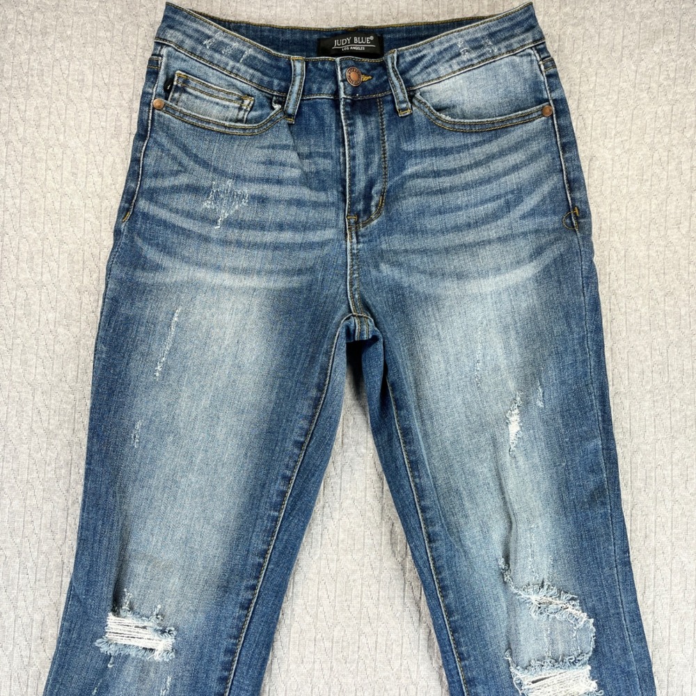 Judy Blue Relaxed Fit‎ new without tags Women 29/27X26 high rise whiskered jeans